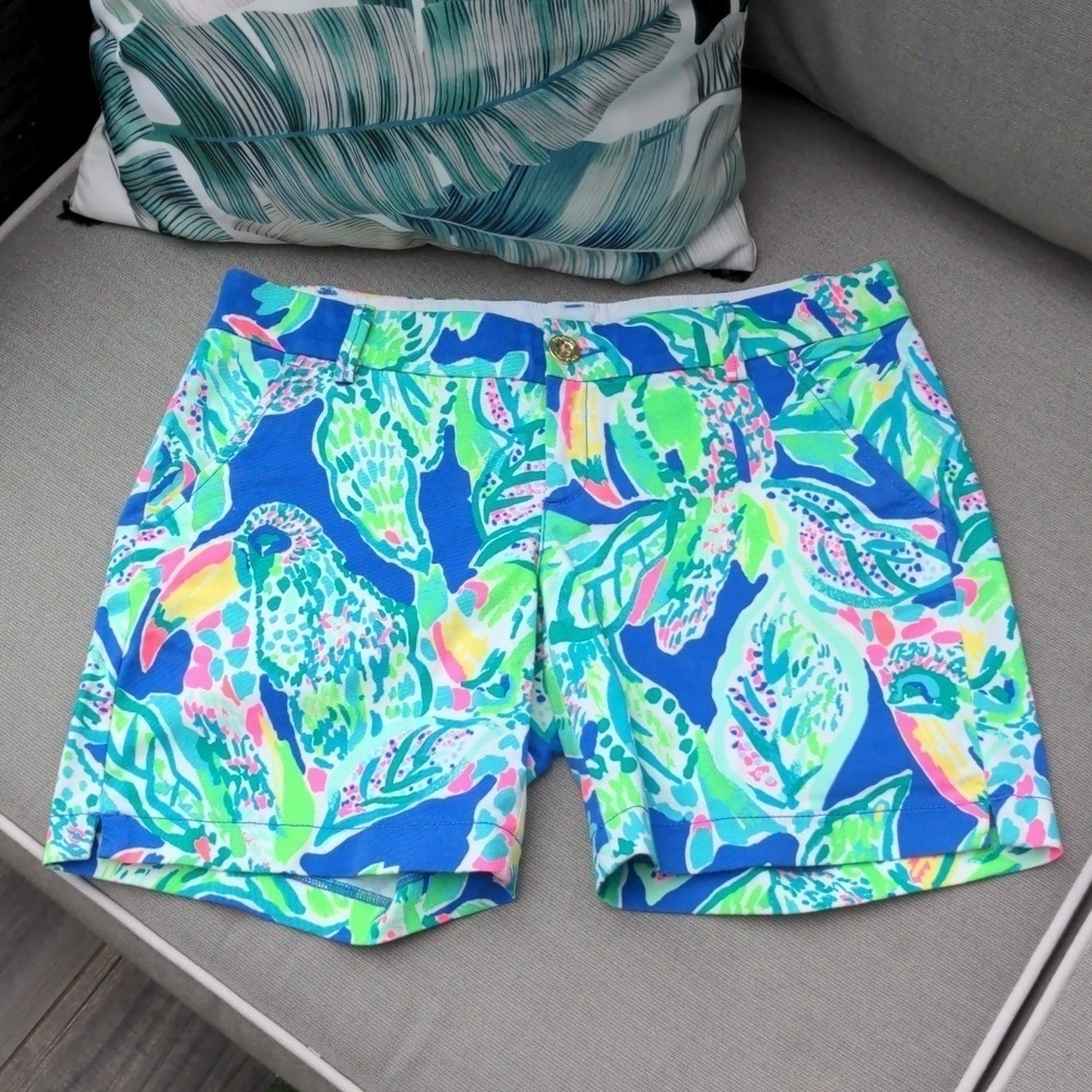 Lilly Pulitzer Jayne Stretch Floral‎ Shorts Size 2